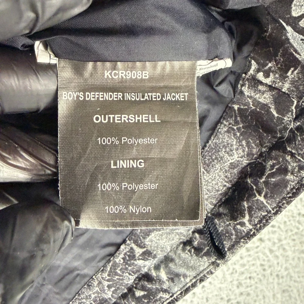 686 Defender Insulated Jacket Youth Boys‎ XL Black Skull Print Snowboard Ski